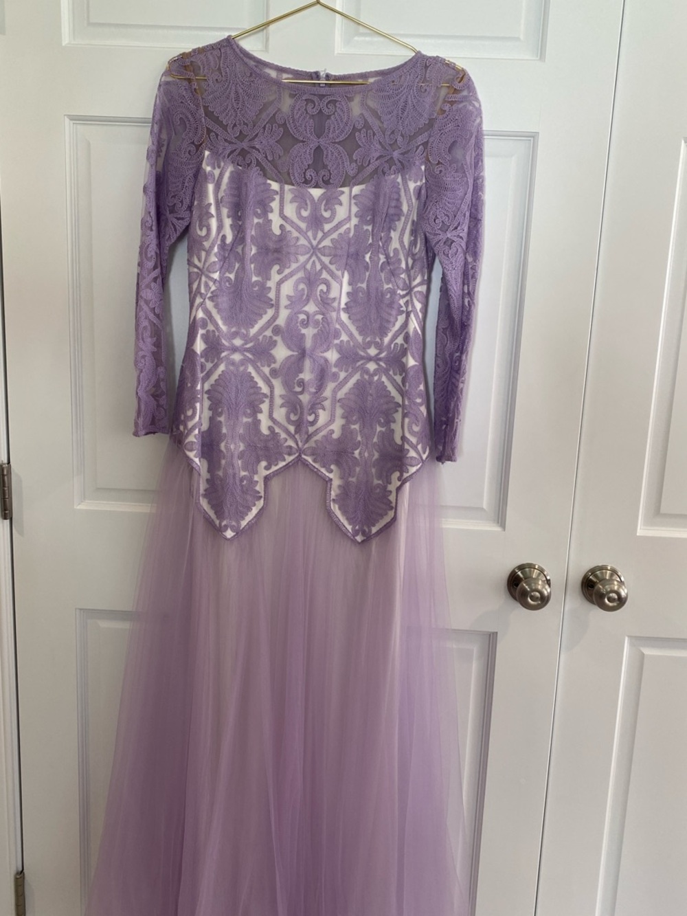 Lavender Lace & Tulle Gown